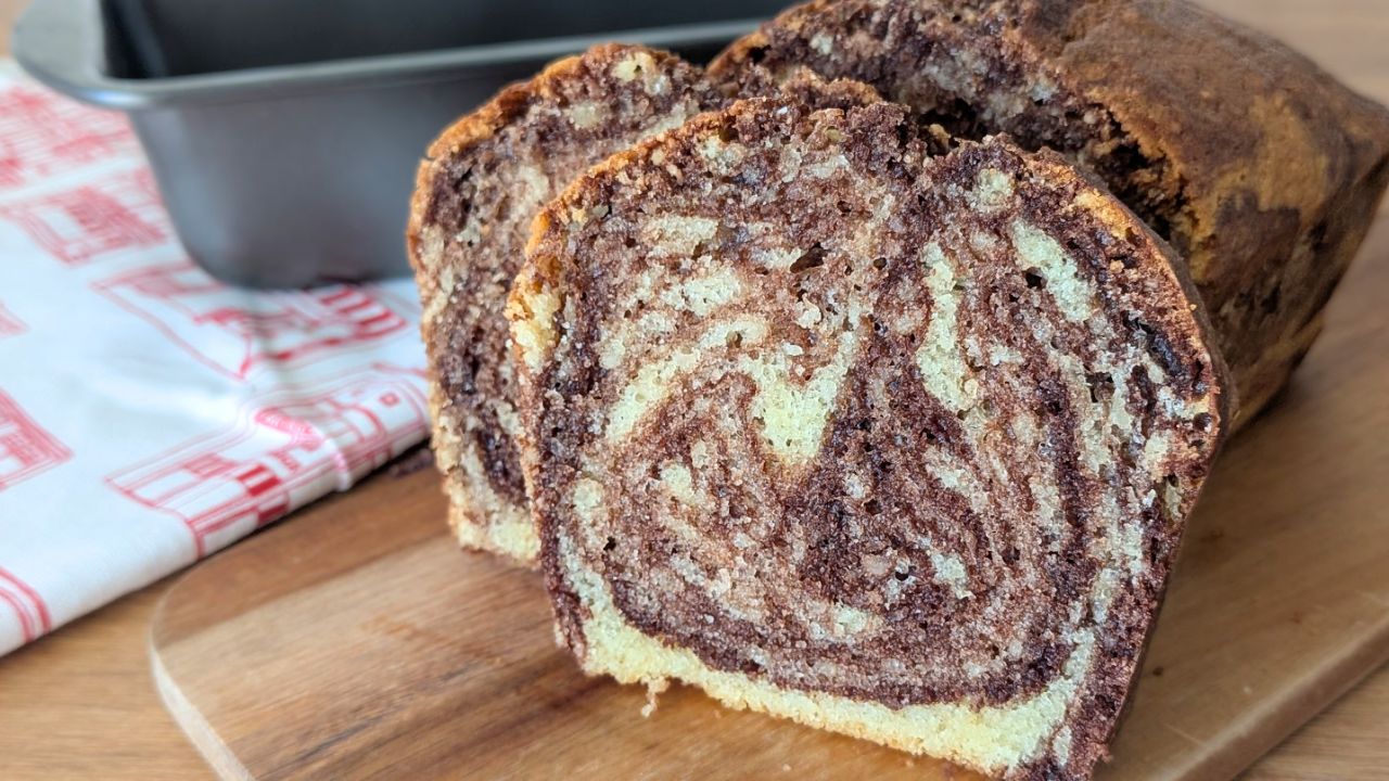 マーブルケーキのレシピ　完成写真